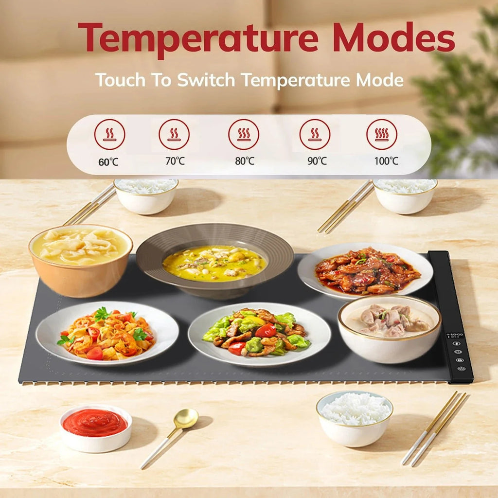 Silicone Heating Mat for Food Warming Trays | Rollable Party Buffet Warmer - GiftWave.co