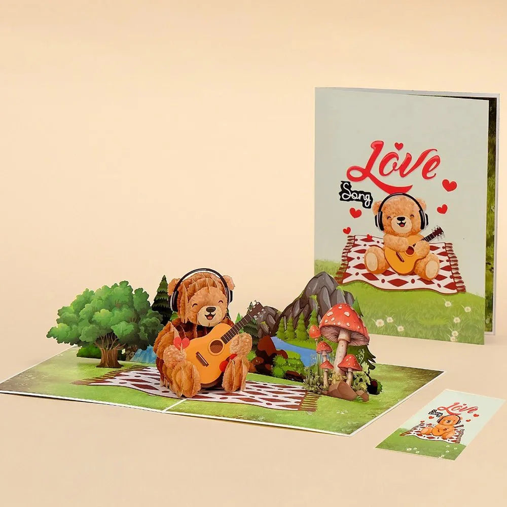 Thoughtful 3D Pop - Up Flower Bouquet Card - Forever Floral Greeting Set - GiftWave.co