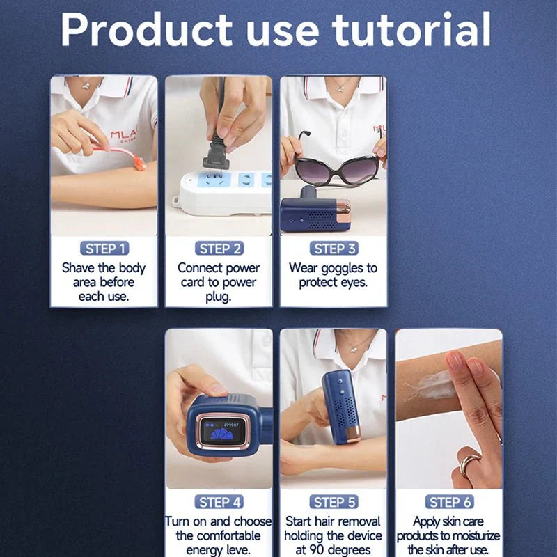 MLAY T14 IPL Hair Removal Device 0.5s Flash Replaceable Lamp Ice Cooling Permanent Epilator Men Women - GiftWave.co