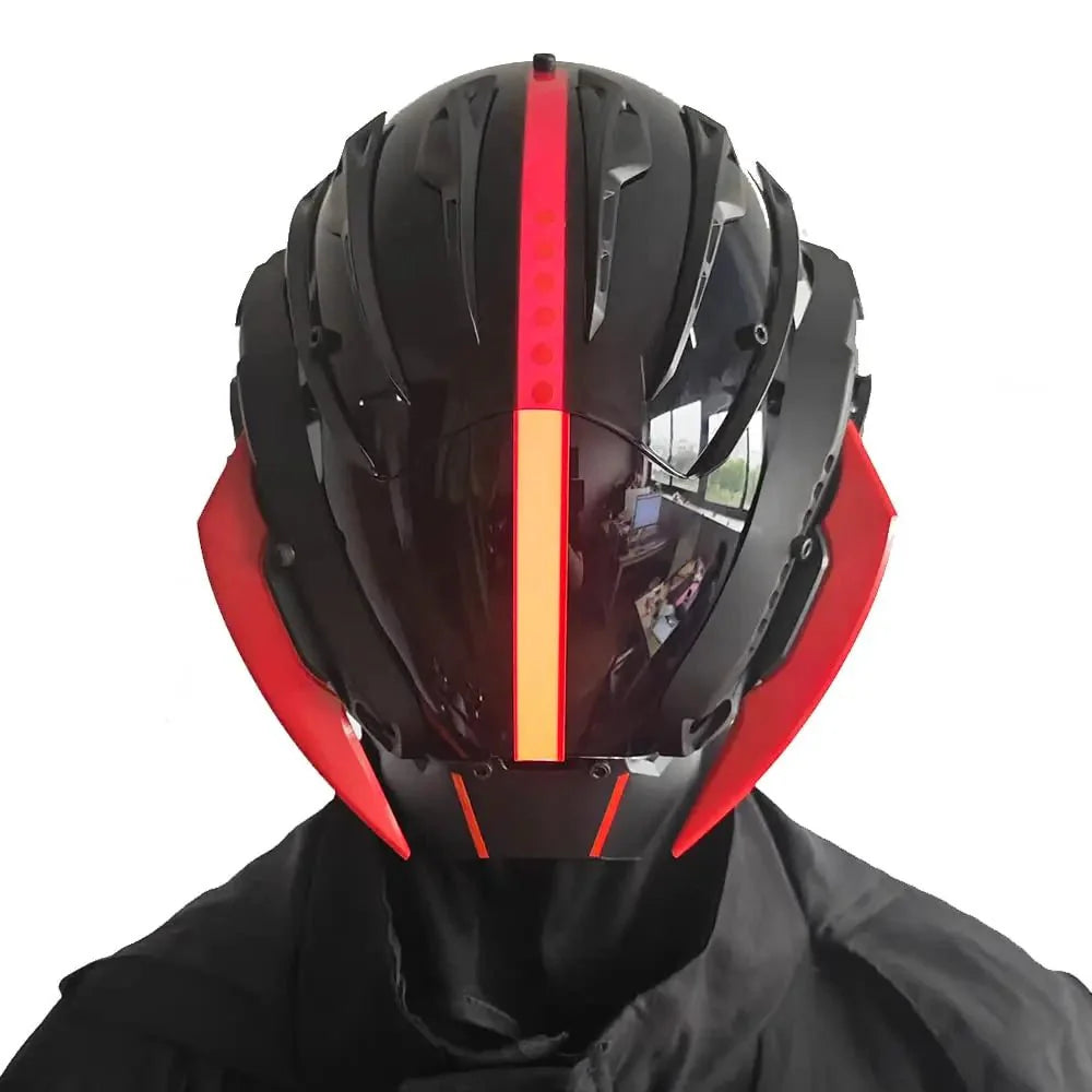 CyberPunk Mask for Men: Cosplay Samurai Mask for Halloween & Music Festi... — View 6