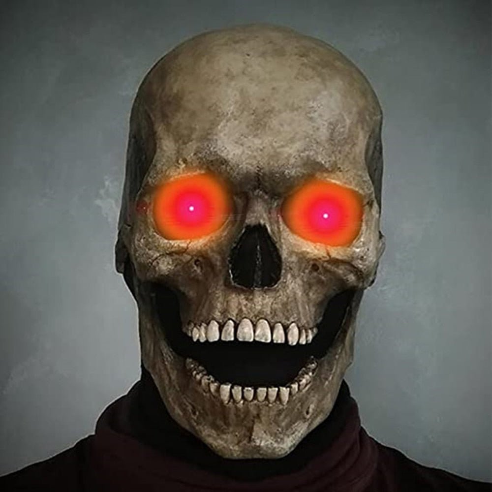 Halloween Movable Jaw Realistic Skull Mask - Best Full Head Latex Cospla... — View 16