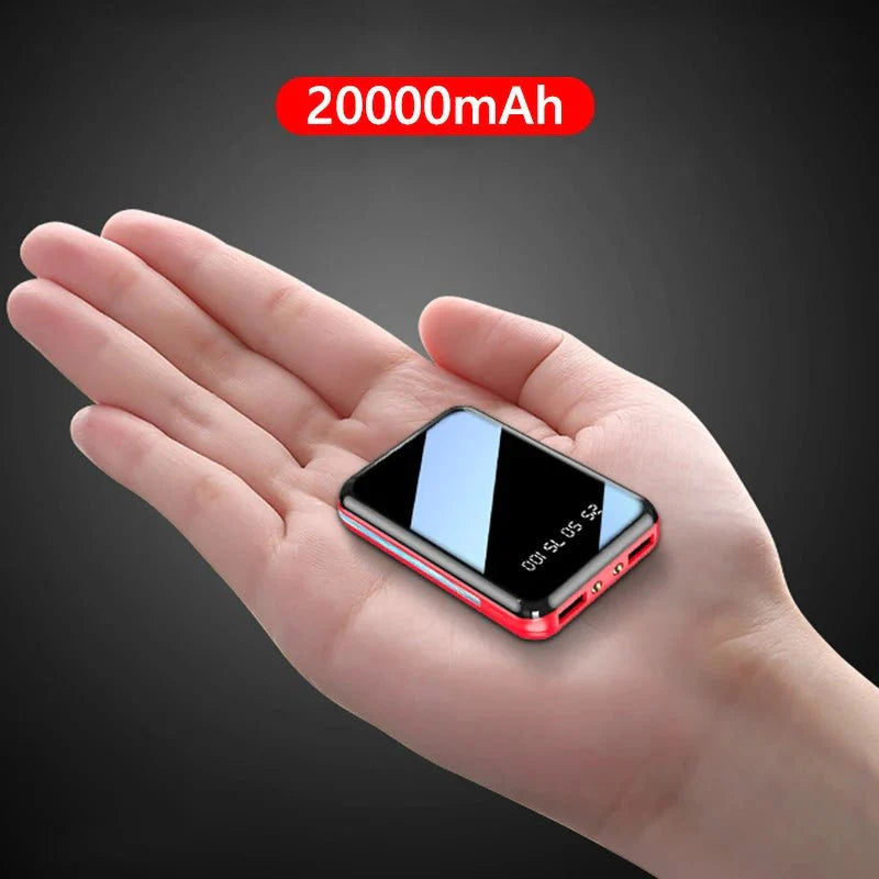 Ultra Mini Power Bank - High-Capacity Portable Charger with Mirror Screen — View 2