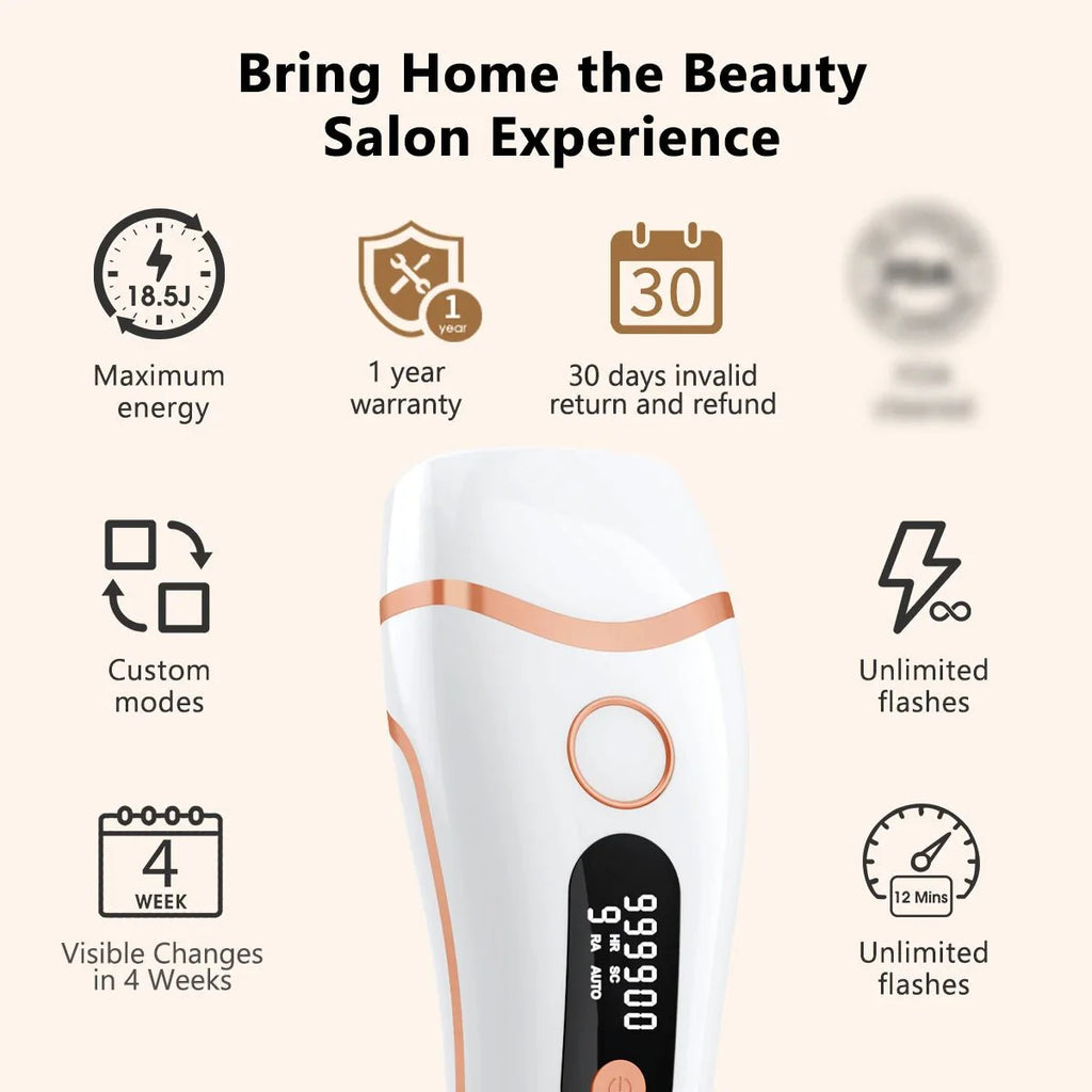 IPL Epilator 999000 Flashes Laser Hair Removal Painless Ice Cooling Men ... — View 2