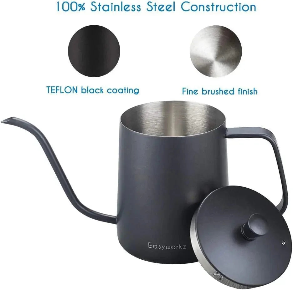 Easyworkz Gage Gooseneck Stainless Steel Pour Over Coffee Kettle - Coffe... — View 5