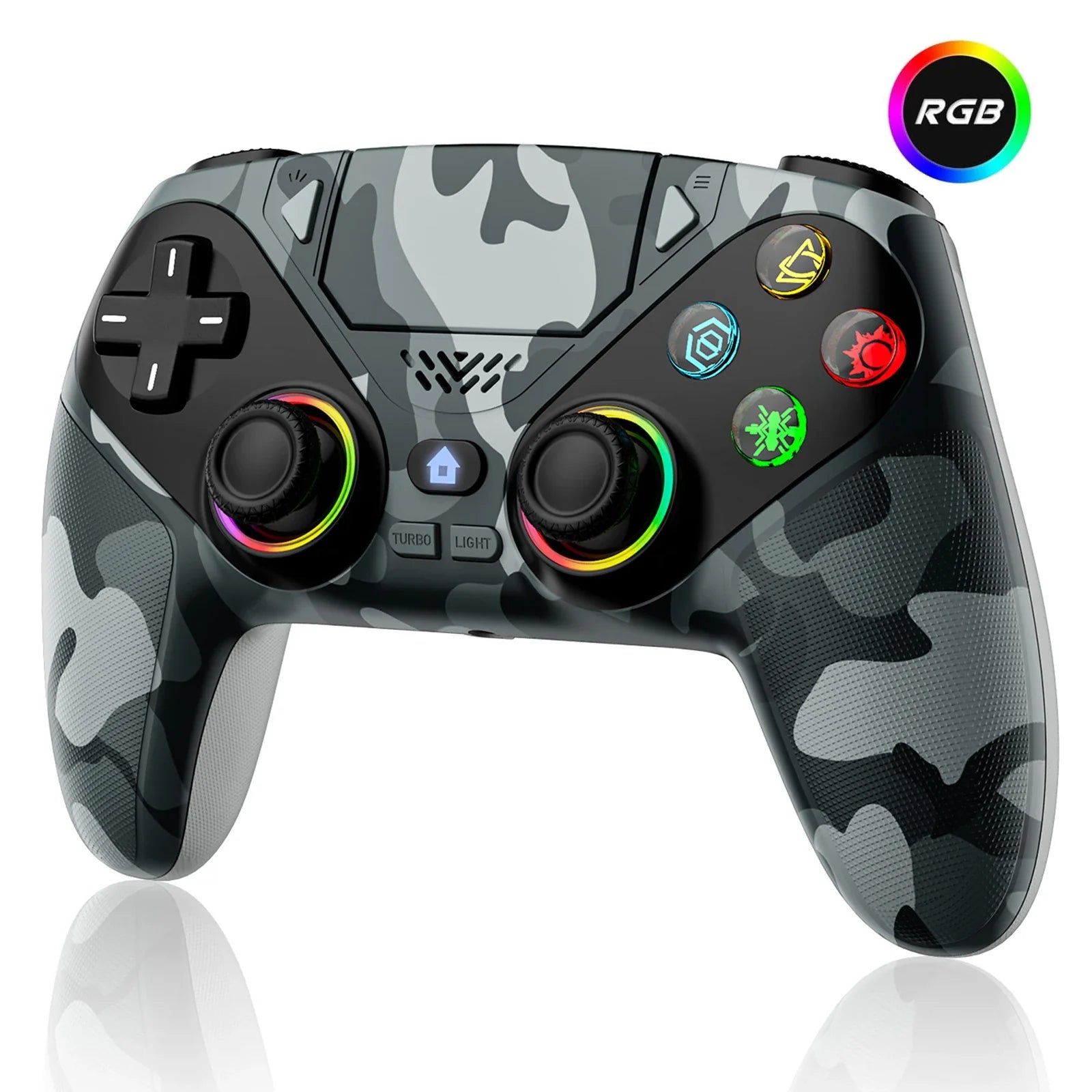 Wireless PS5 Controller – Hall Effect Triggers & Joysticks, RGB Lighting, Turbo, Programmable Buttons, PS5/PC - GiftWave.co