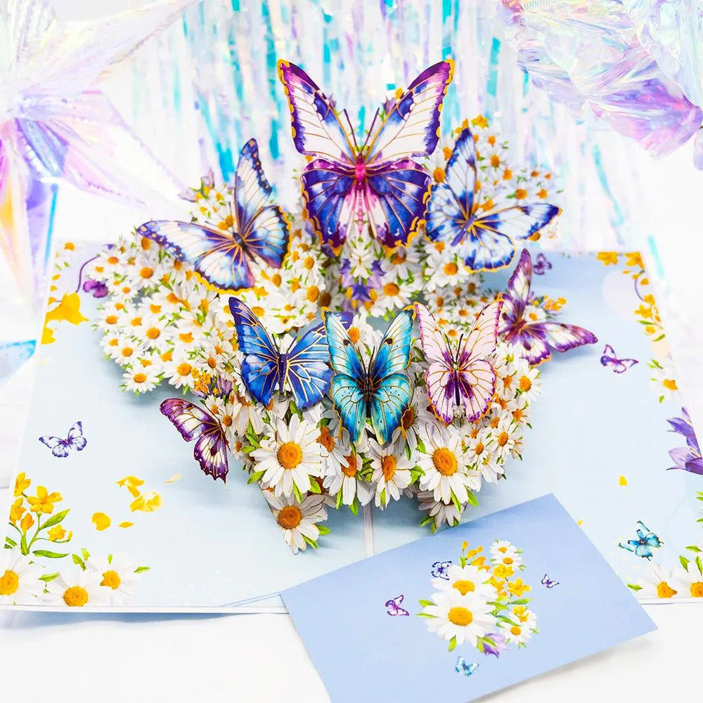 Thoughtful 3D Pop - Up Flower Bouquet Card - Forever Floral Greeting Set - GiftWave.co