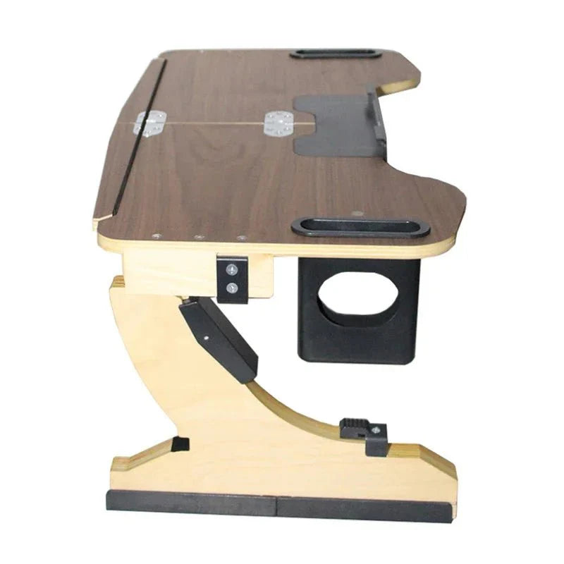 Wood Laptop Stand 360° Adjustable Foldable Portable Computer Desk Reclining Ergonomic 10 - 17" Natural - GiftWave.co