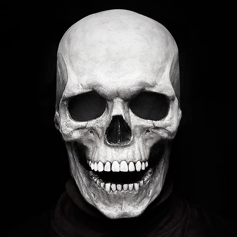 Halloween Movable Jaw Realistic Skull Mask - Best Full Head Latex Cospla... — View 8