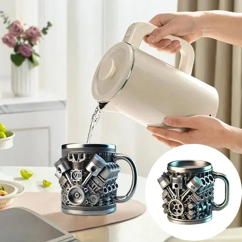V8 Engines Stainless Steel Tankard Mug - GiftWave.co