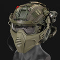 Tactical Airsoft Noise Reduction Military Headphones Night Vision Helmet Set with Flashlight - GiftWave.co