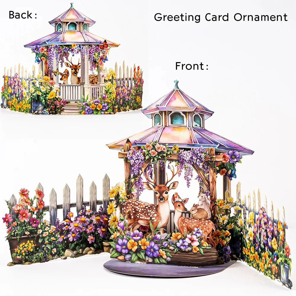 Thoughtful 3D Pop - Up Flower Bouquet Card - Forever Floral Greeting Set - GiftWave.co