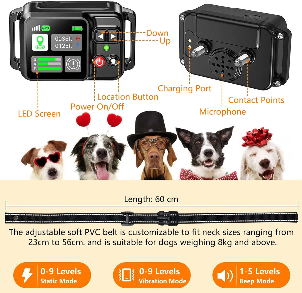 GPS Wireless Dog Fence System – No Wire, No Subscription, Satellite Boun... — View 7