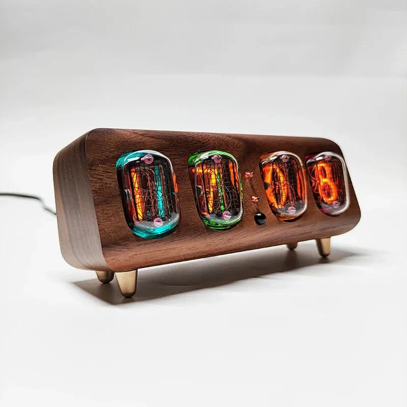 Retro Nixie Tube Style Digital Clock Nordic LED Table Clock with Bluetoo... — View 6