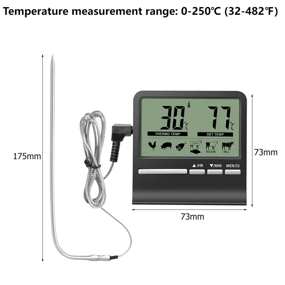 Dual Probe Digital Kitchen Meat Thermometer Touch Screen BBQ Food Temper... — View 7