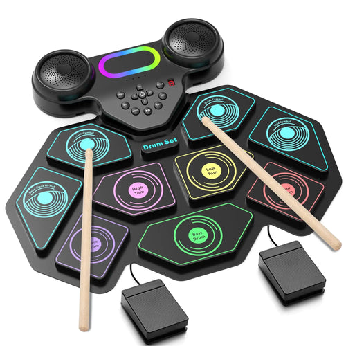 9-Pad Portable Smart Electronic Drum Kit — View 2