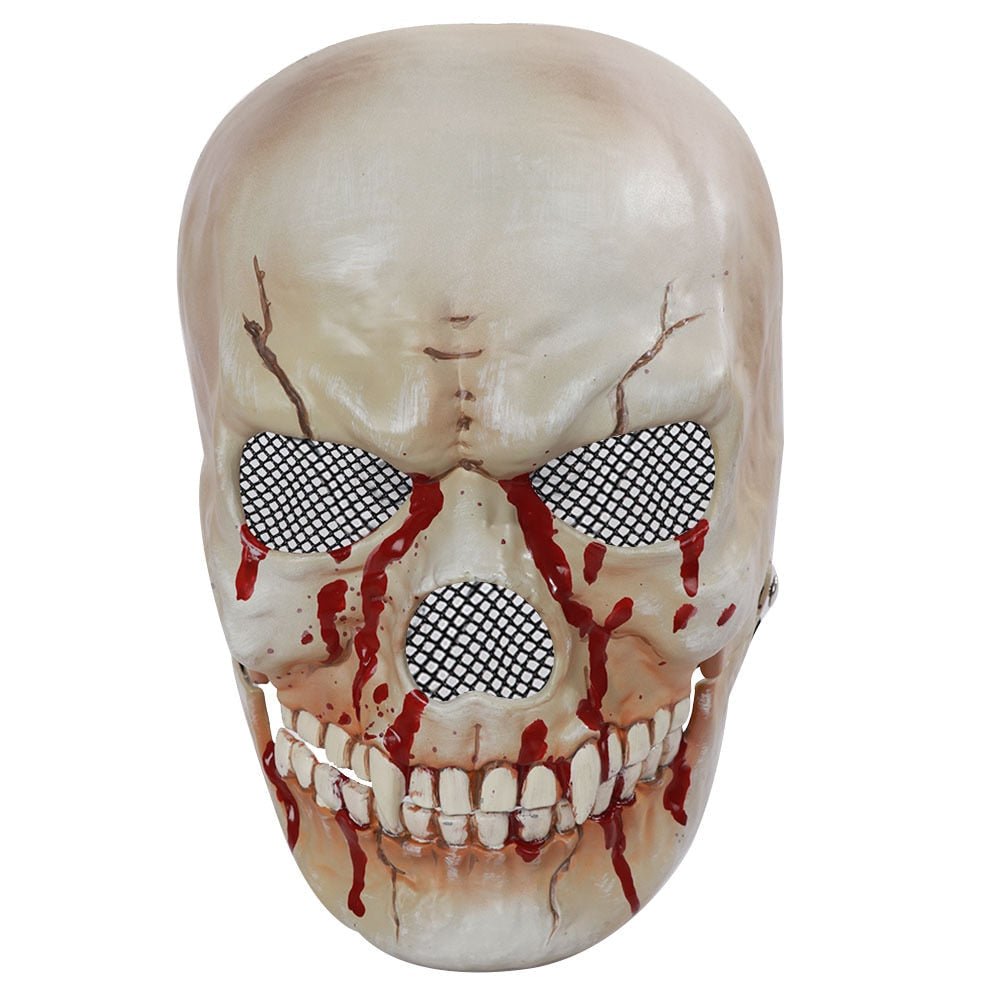 Halloween Movable Jaw Realistic Skull Mask - Best Full Head Latex Cospla... — View 18