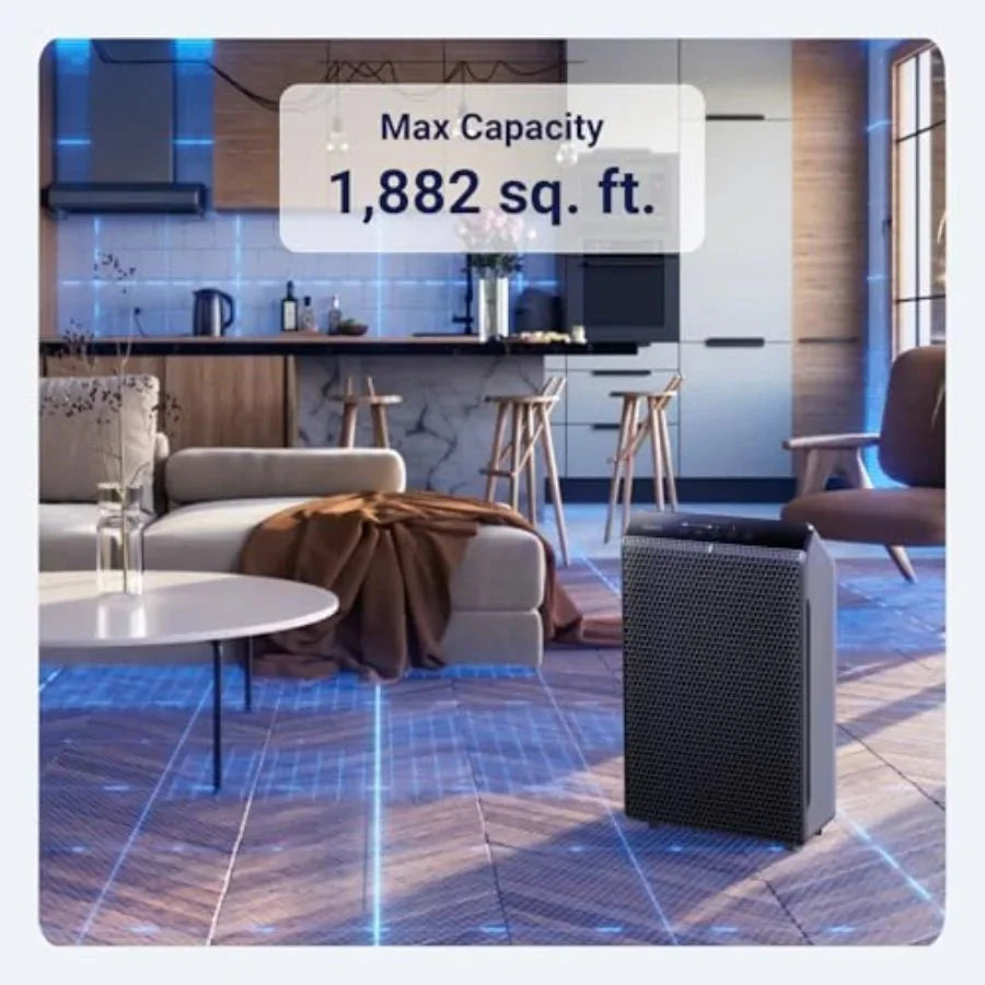 HEPA Air Purifier Large Room 1882Ft² Carbon Filter Air Quality Monitor A... — View 4