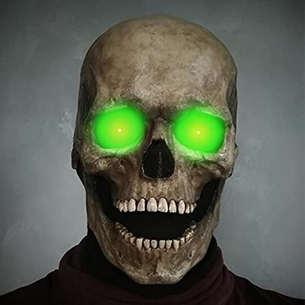 Halloween Movable Jaw Realistic Skull Mask - Best Full Head Latex Cospla... — View 4