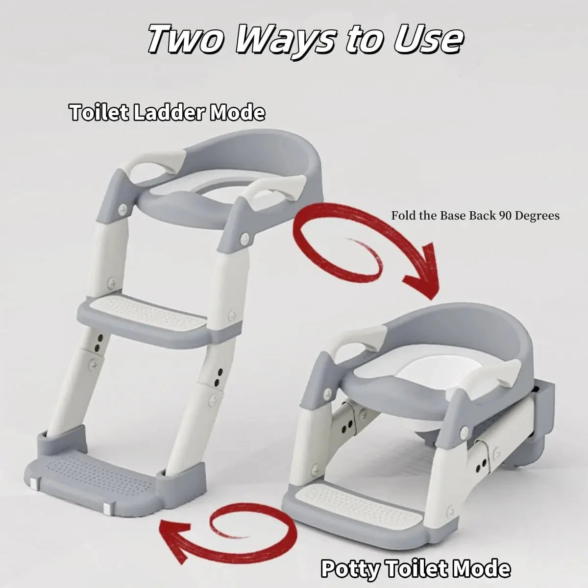 3-in-1 Toddler Potty Training Seat with Steps - Adjustable Toilet Ladder... — View 4