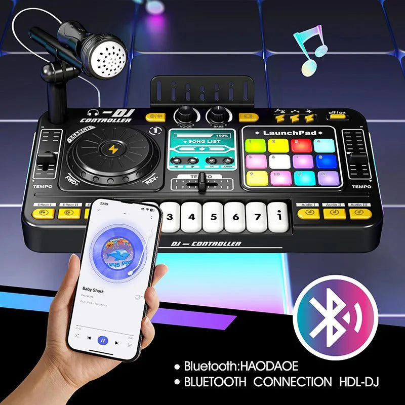 Kids Simulation DJ Mixer Controller | Multifunctional Musical Learning Toy — View 4