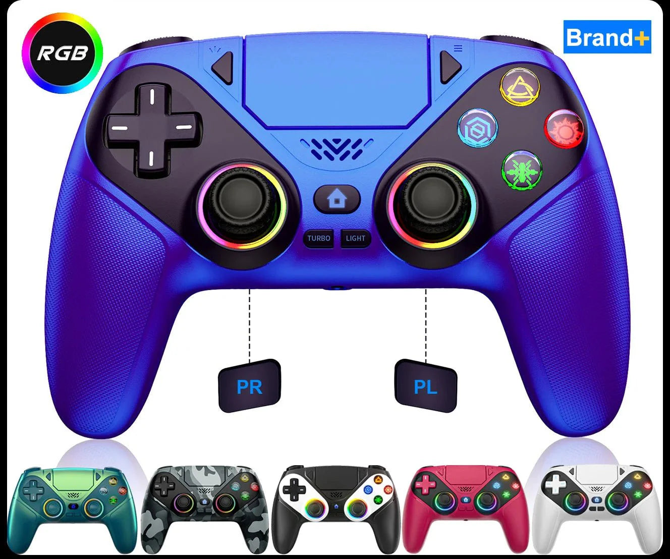 Wireless PS5 Controller – Hall Effect Triggers & Joysticks, RGB Lighting, Turbo, Programmable Buttons, PS5/PC - GiftWave.co