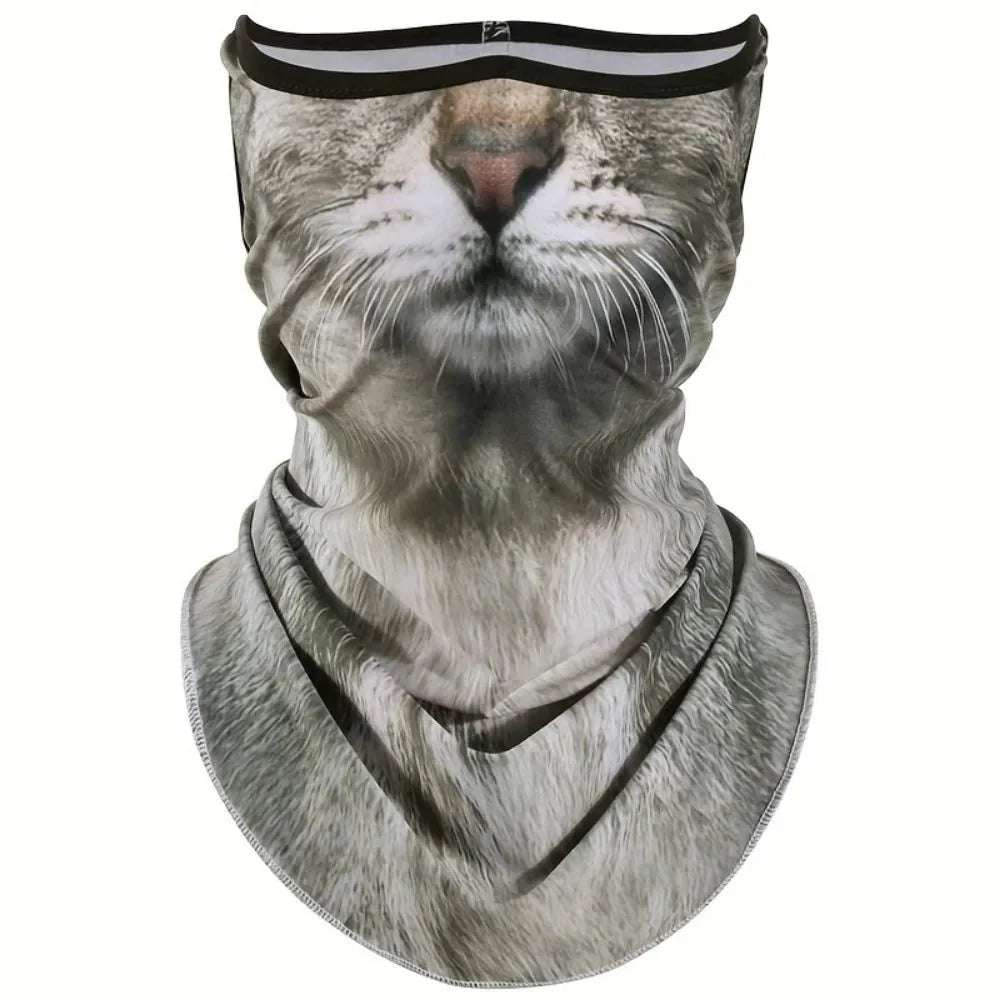 3D Cat Design Full Face Balaclava | Breathable Summer UV Sun Shield — View 7