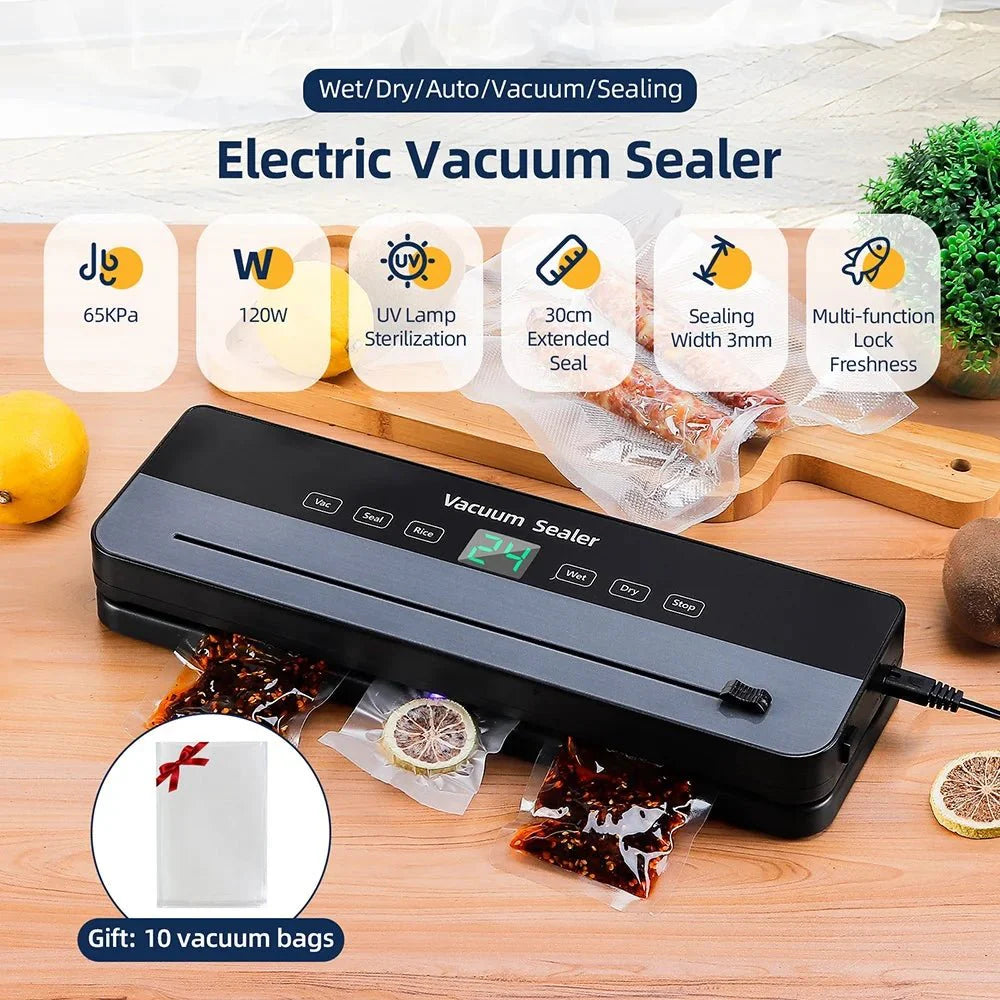 Vacuum Sealer Machine for Food – 65kPa Automatic Food Vacuum Sealer with... — View 4