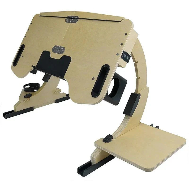 Wood Laptop Stand 360° Adjustable Foldable Portable Computer Desk Reclining Ergonomic 10 - 17" Natural - GiftWave.co