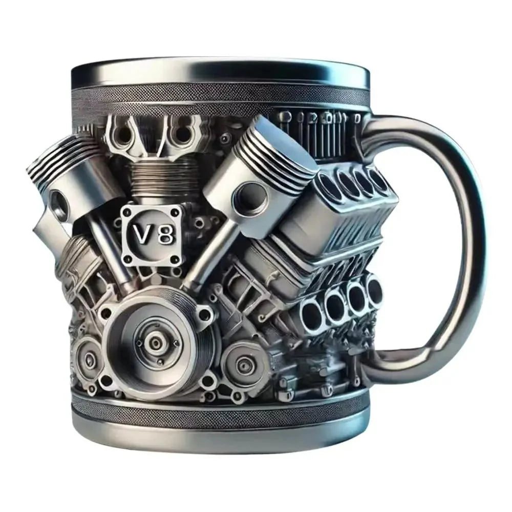 V8 Engines Stainless Steel Tankard Mug - GiftWave.co