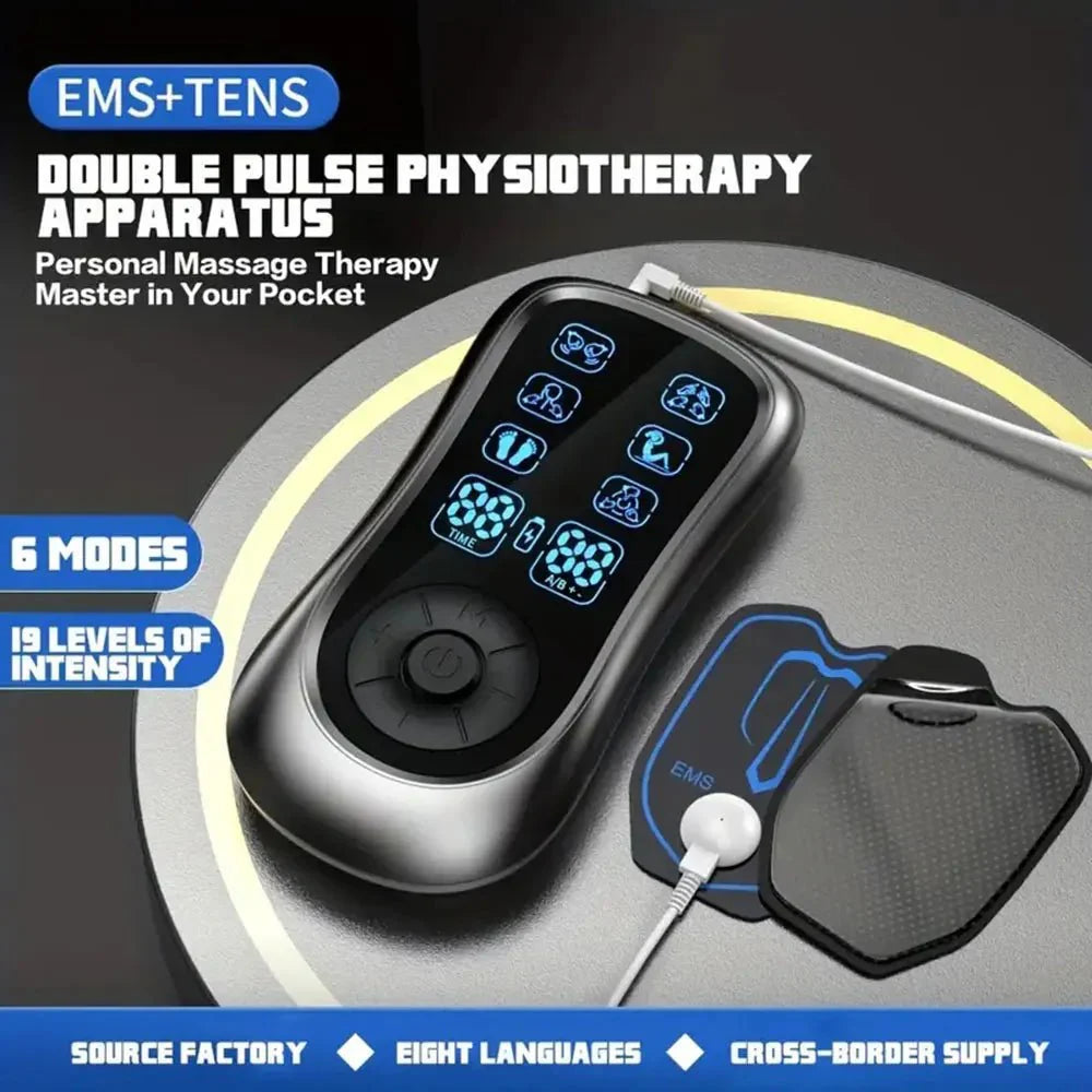 6-Mode Rechargeable Electric Pulse Massager – Compact Portable Device — View 3