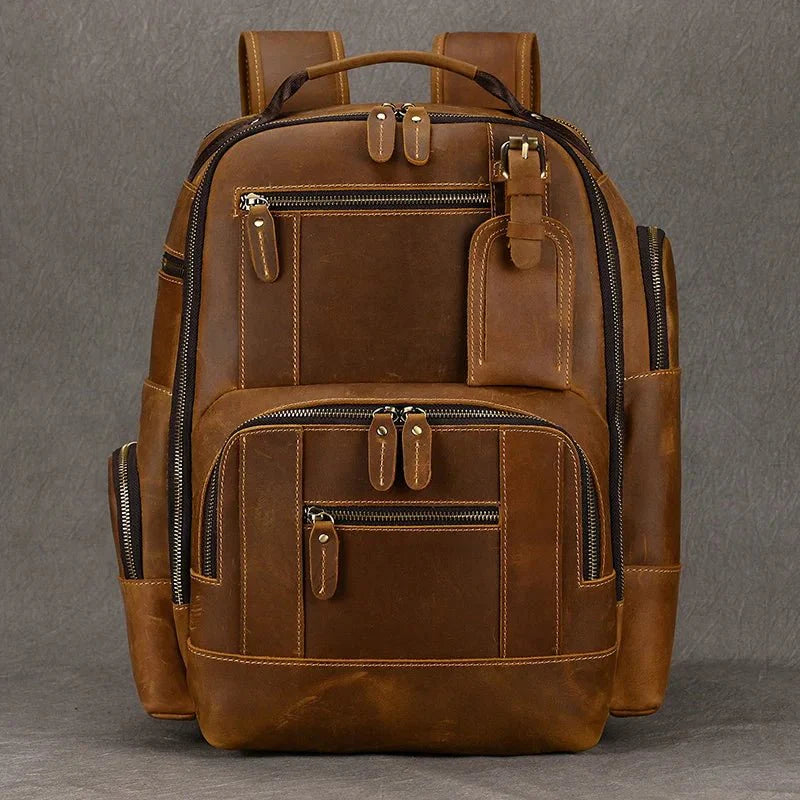 Newsbirds Retro Luxury Leather Backpack - The 2026 Executive Daypack - GiftWave.co