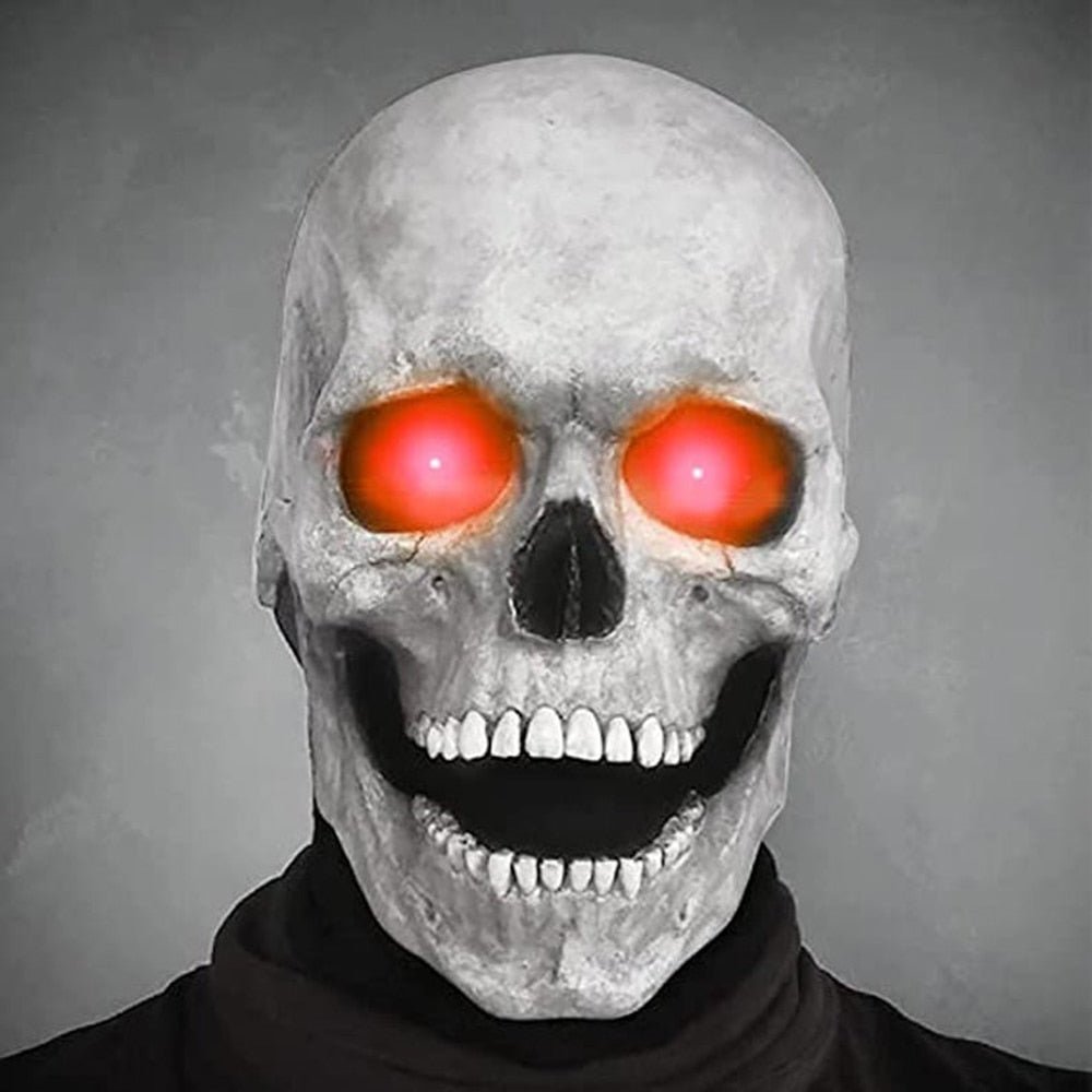 Halloween Movable Jaw Realistic Skull Mask - Best Full Head Latex Cospla... — View 13