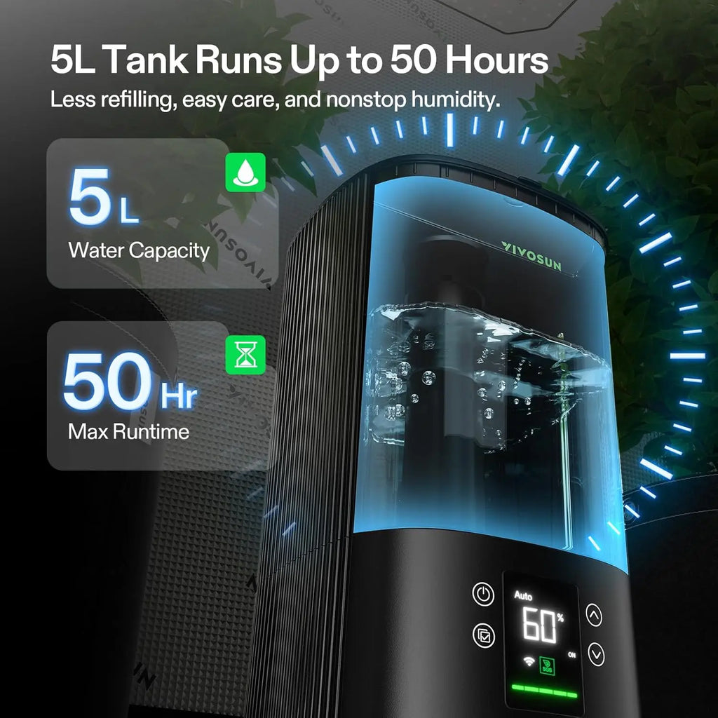Smart WiFi Plant Humidifier 5L Auto Humidity Sensor App Control Gift for Plant Lovers Houseplants - GiftWave.co