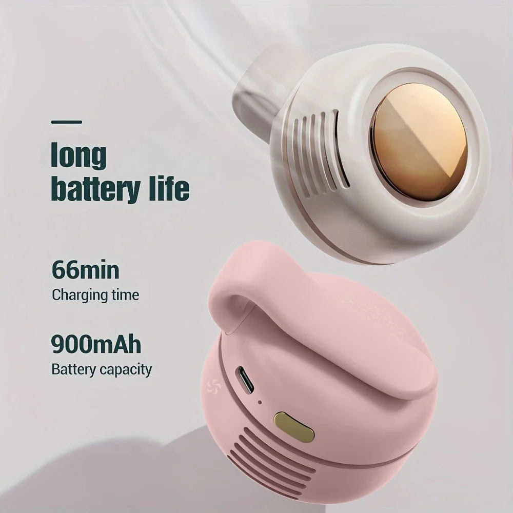 Mini Waist Clip Fan – Portable Wearable 3 - Speed USB - C Rechargeable Belt & Neck Fan, 5H Battery, Hands - Free - GiftWave.co