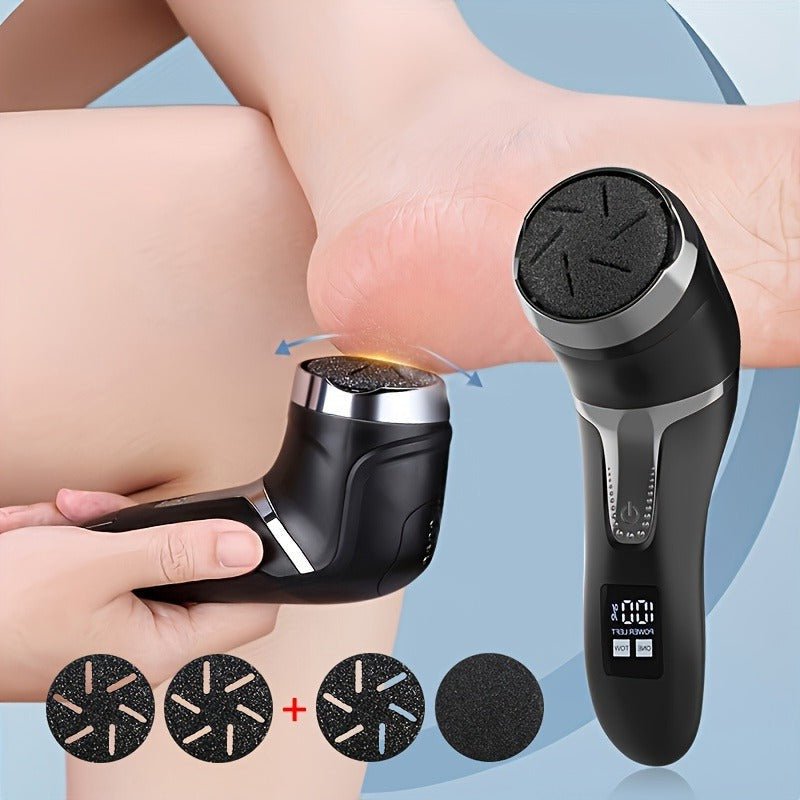 Professional Electric Foot Callus Remover – 3 Roller Heads, 2 - Speed, IPX6 Waterproof, USB Rechargeable - GiftWave.co
