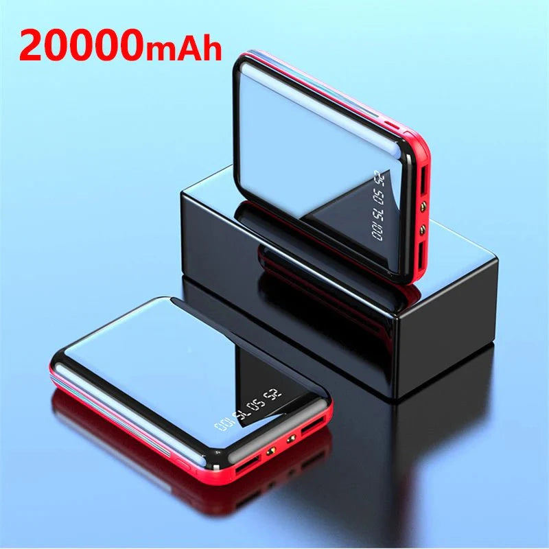 Ultra Mini Power Bank - High-Capacity Portable Charger with Mirror Screen — View 3