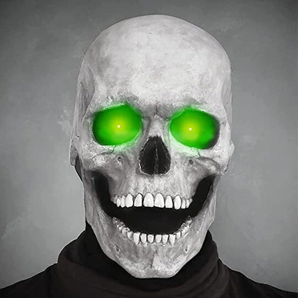 Halloween Movable Jaw Realistic Skull Mask - Best Full Head Latex Cospla... — View 10