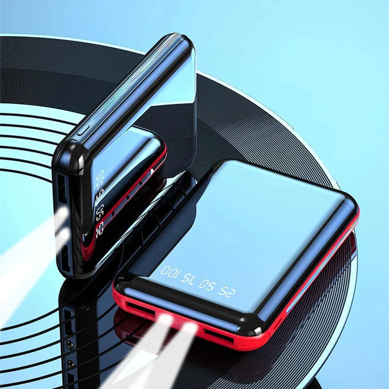 Ultra Mini Power Bank - High-Capacity Portable Charger with Mirror Screen — View 5