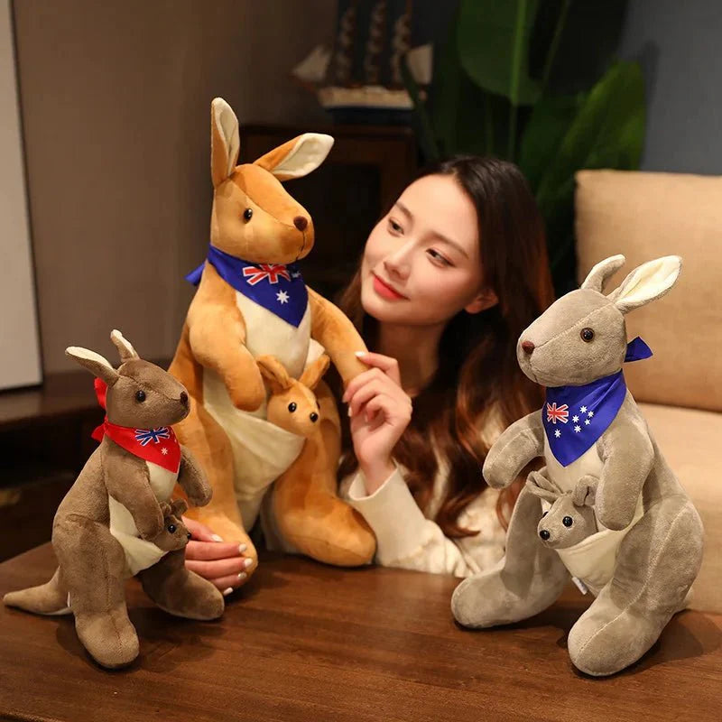 Cute Mother and Child Kangaroo Plush Toys: Kawaii Big Size Kangaroo Plushie — View 6