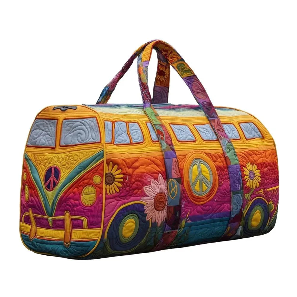 3D Frog Pattern Quilted Duffle Bag – Boho Weekender Travel Bag, Yoga Mat... — View 13
