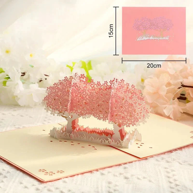 Thoughtful 3D Pop - Up Flower Bouquet Card - Forever Floral Greeting Set - GiftWave.co