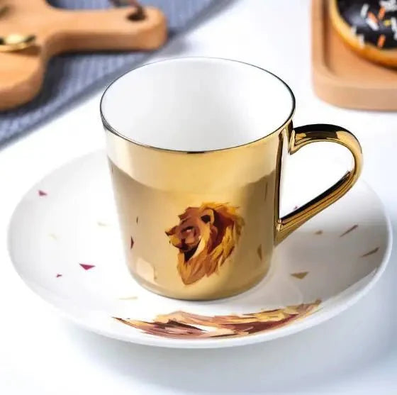 Luycho Anamorphic Mirror Reflection Cup | Locomotion Series Coffee & Tea Set - GiftWave.co