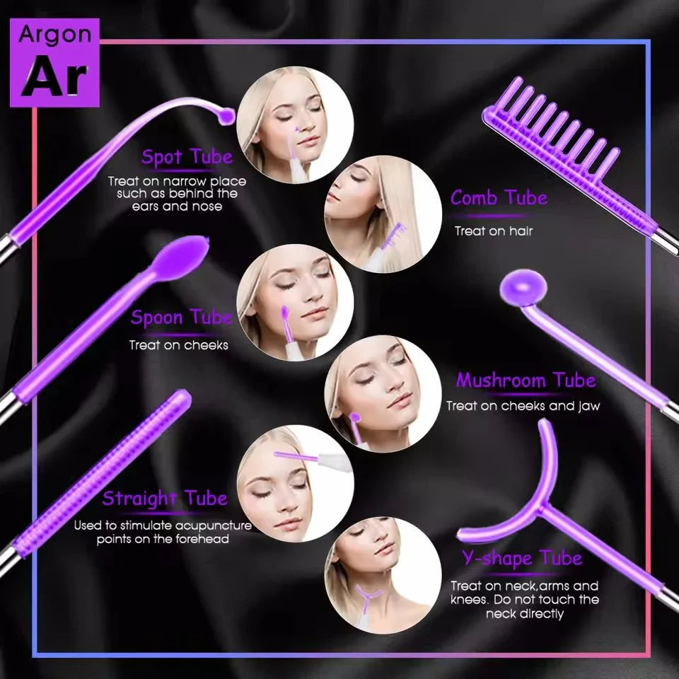 6-in-1 Facial Glow Wand – Touch Panel Argon & Neon Fusion Beauty Device — View 5