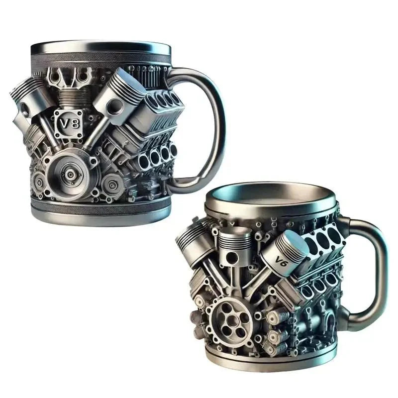 V8 Engines Stainless Steel Tankard Mug - GiftWave.co