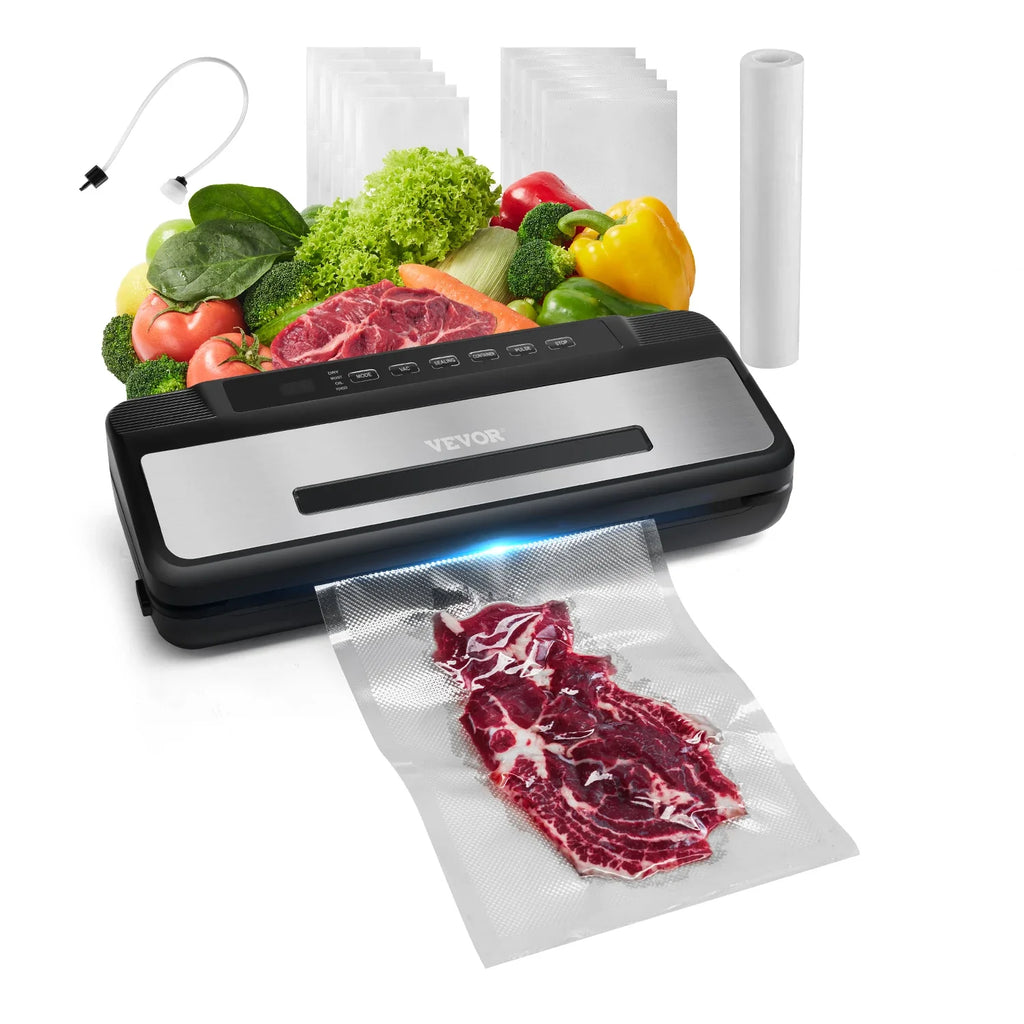 80Kpa Vacuum Sealer Machine 7-in-1 Dry Wet Food Sealer with Built-In Cutter — Gift Idea