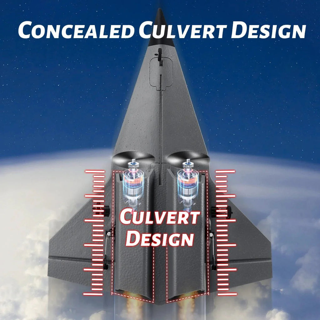 FX9672 "Darkstar" RC Stealth Jet | 4-Channel 2.4G High-Performance Aircraft — View 4