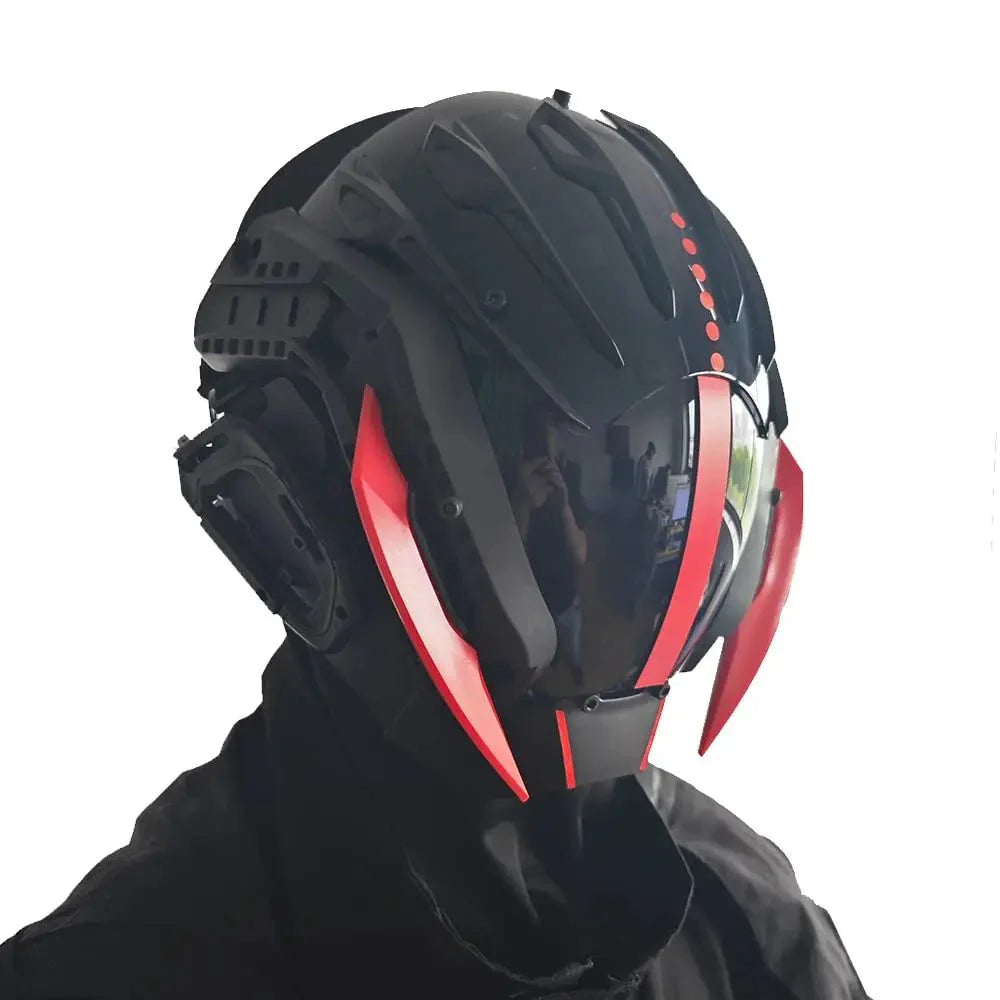 CyberPunk Mask for Men: Cosplay Samurai Mask for Halloween & Music Festi... — View 4
