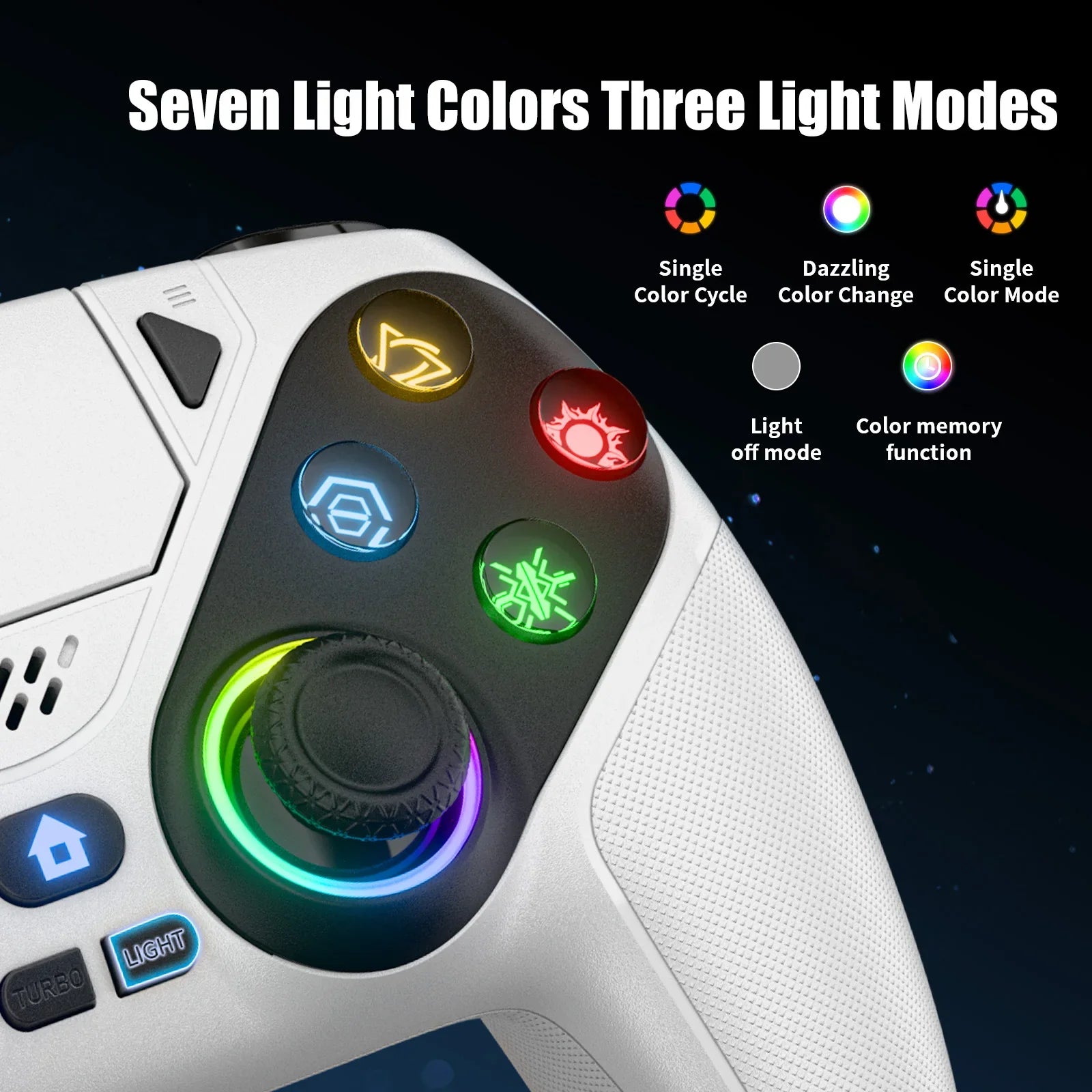 Wireless PS5 Controller – Hall Effect Triggers & Joysticks, RGB Lighting, Turbo, Programmable Buttons, PS5/PC - GiftWave.co