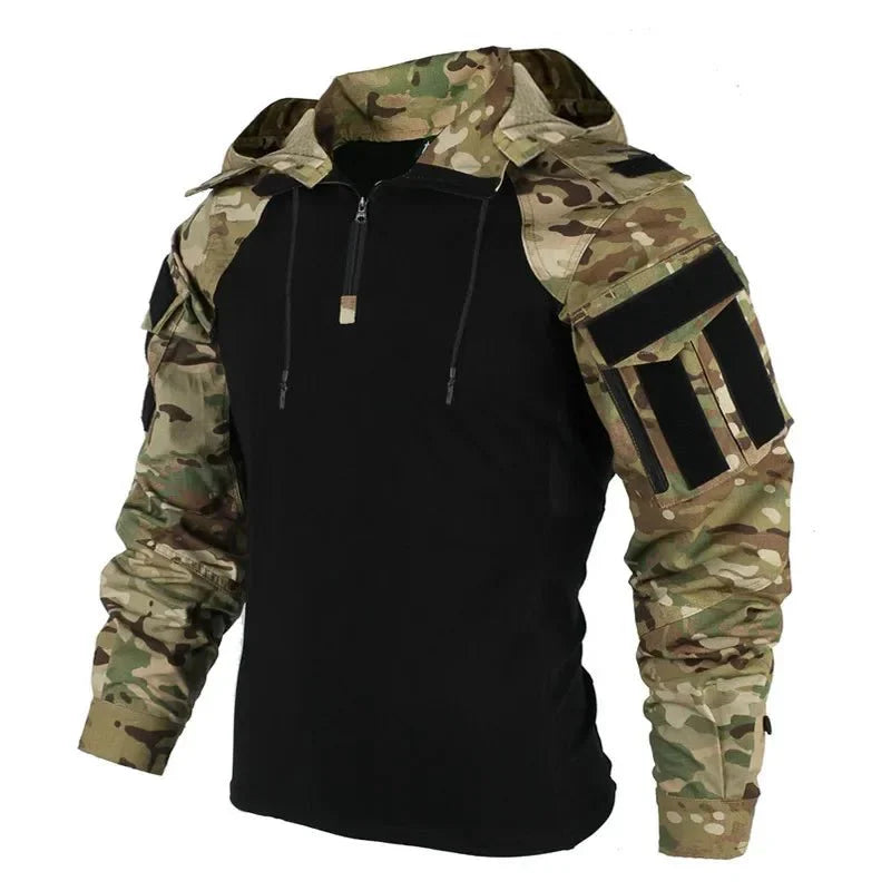Tactical Camouflage Combat T-Shirt - Wear - Resistant Airsoft & Hunting Apparel - GiftWave.co