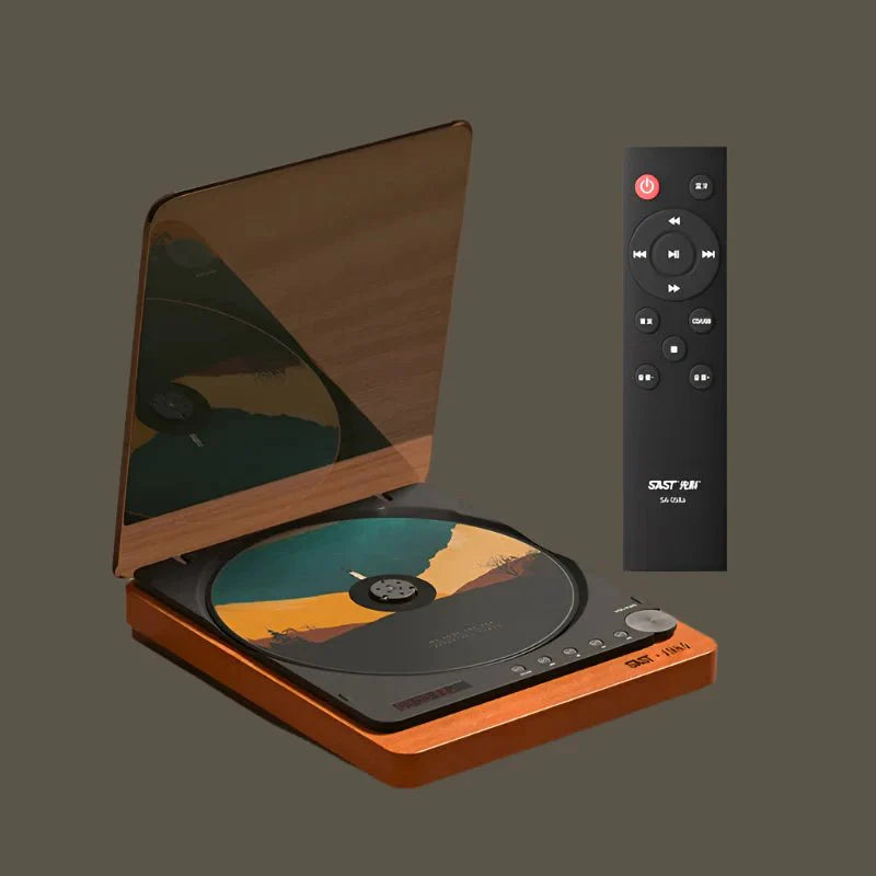 Wooden HiFi CD Player Bluetooth 5.1 SPDIF Optical USB Lossless Retro Desktop Audio No Speaker Remote - GiftWave.co